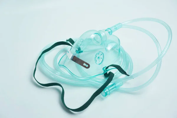 Close Oxygen Mask Simple Face Mask Given Patients Who Need — Foto de Stock