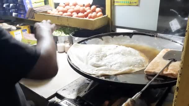 Балікпапан Джулія 2023 Процес Приготування Або Приготування Яєчного Мартабака Або — стокове відео