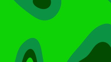 Yeşil dalgalı soyut yatay arkaplan. 60 'lar ve 70' lerde modaya uygun vektör illüstrasyonu.