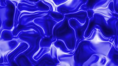 Mavi ve beyaz arka planda buruşmuş plastik ambalaj dokusu. Selofan paket video