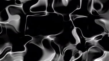 Siyah arka planda buruşmuş plastik ambalaj dokusu. Selofan paket duvar kağıdı