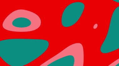 Kırmızı pembe ve yeşil soyut şekiller modern markalaşma, arkaplan grafikleri veya sanatsal dijital projeler için uygun canlı bir tasarım oluşturur..