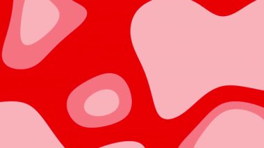 Kırmızı ve pembe soyut dalgalı şekiller, arka planlar, dijital sanat, baskı tasarımları ve sanatsal kompozisyonlar için uygun canlı bir desen..
