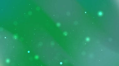 Parlayan parçacıklar ve yumuşak ışık eğimleriyle yeşil arkaplan. Soyut arka planlar, teknoloji kavramları ya da fütüristik tasarımlar için mükemmel. Sunumlar için harika..