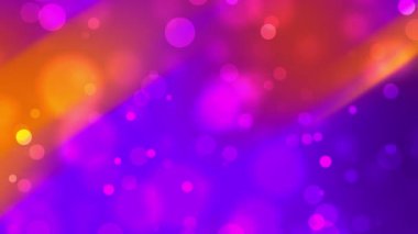 Parlak renkli bokeh çemberleri canlı arka planlar için turuncu mor renkleri harmanlıyor ya da parti davetiyeleri ve web sitesi afişlerinde festival tasarım unsurlarını harmanlıyor.