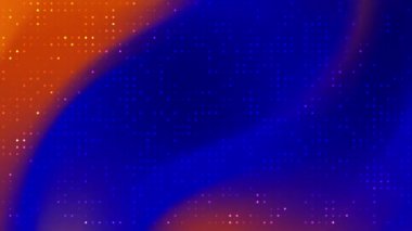 Mavi ve turuncu harmanlanmış küçük noktalar web tasarımları, sosyal medya gönderileri, dijital sanat projeleri, grafik sunumları için uygun grafiksel arkaplan.