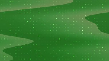 Yeşil arkaplan, saydam şekiller ve küçük noktalar. Soyut tasarımlar, arka planlar, duvar kağıtları veya dijital sanat projeleri için ideal.