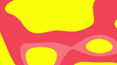 Sıvı organik formlarda kırmızı ve sarı şekilli soyut sanat. Geçmişler, modern tasarımlar ve sanatsal projeler için uygun.