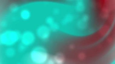 Teal ve kırmızı soyut Bokeh ışıkları kıvrılıyor. Özgeçmiş, grafik tasarım projeleri, festival temaları ve tatil kavramları için elverişli.