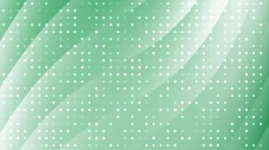 Beyaz noktalı yeşil arkaplan ve kıvrımlı çizgiler. Modern estetik arkaplan, duvar kağıtları ve grafik tasarım projeleri için uygundur..