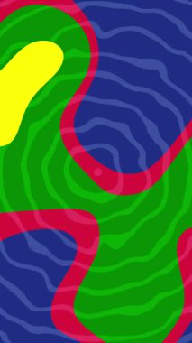 Yeşil mavi ve sarı soyut desen arka plan, tekstil, ambalaj ve grafik tasarım projeleri için uygundur. Canlı ve çok yönlü..