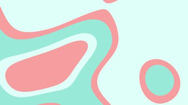 Pembe ve turkuazlı soyut şekiller, arka planlar, posterler ve dijital sanat projeleri için uygun canlı ve modern tasarım..