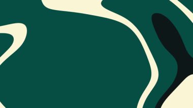 Yeşil ve beyaz şekilli soyut geometrik desen. Arka planlar, dijital tasarımlar, markalaşma ve modern sanatsal kavramlar için ideal.