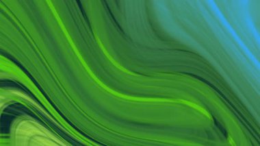 Yeşil ve mavi dalgalı soyut arkaplan, çevre, iş ve teknoloji tasarım projeleri için ideal. Gerçeküstü ve rahatlatıcı görsel.
