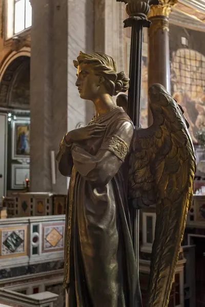 Bronze Statue Angel San Pietro Vincoli — Stock Photo, Image