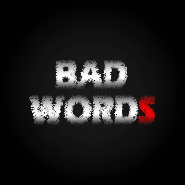 Bad Words Typography Graphic Design Shirt Prints Vektor Illustration Background — 图库矢量图片