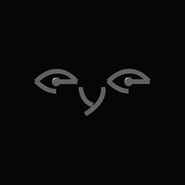Ordmärke Logotyp Ögat Ögon Logotyp Ordmärke Enkel Redigerbar Vektor Ordmärke — Stock vektor