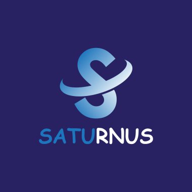 Şirket logonuz için vektör tasarım unsurları, S harfi logosu. Modern logo tasarımı, şirket şablonu. saturnus simgesi.