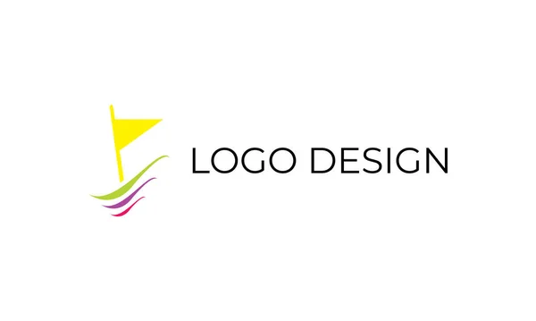 Éléments Conception Vectoriels Pour Logo Votre Entreprise Logo Drapeau Design — Image vectorielle