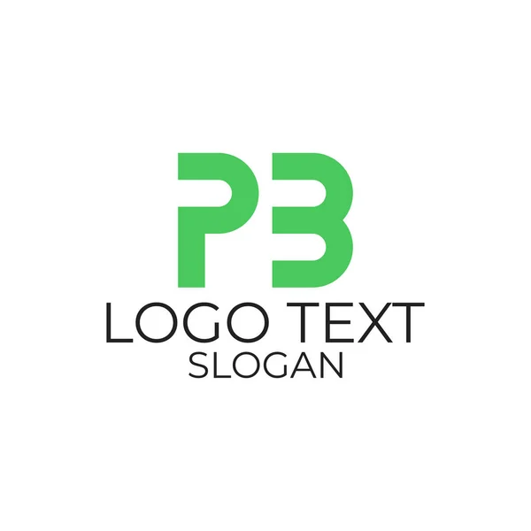 Şirket logonuz için vektör tasarım unsurları, pb monogram logosu. Modern logo tasarımı, şirket şablonu. pb simgesi.