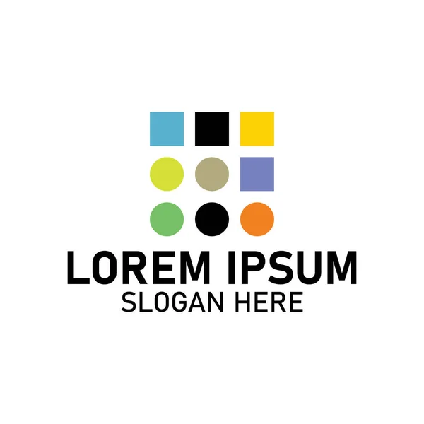 Şirket logonuz için vektör tasarım unsurları, rubik logo. Modern logo tasarımı, şirket şablonu. rubik simgesi.