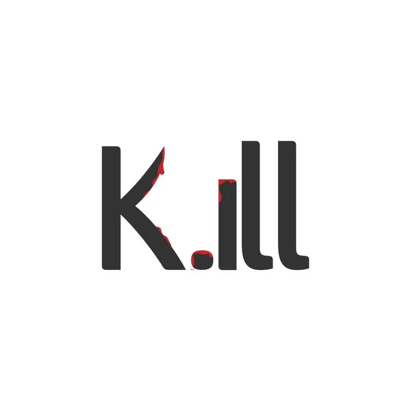 Kelime imi logosu öldürme, logo işaretini öldürme basit düzenlenebilir, vektör, Wormark logosu