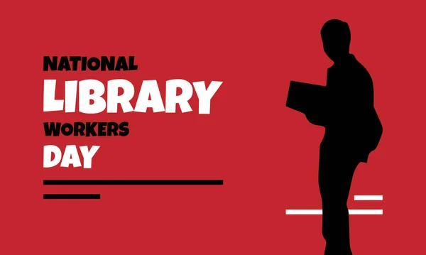 Ulusal kütüphane çalışanlarının günlük sloganı, tipografi grafik tasarımı, vektör illüstrasyonu, tişört, arka plan, web geçmişi, poster ve daha fazlası için.