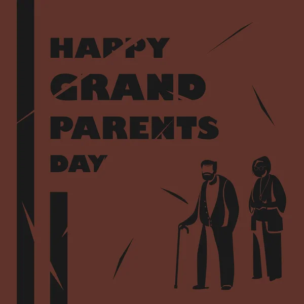 Mutlu büyükanne ve büyükbabalar günü sloganı, tipografi grafik tasarımı, vektör illüstrasyonu, tişört, arka plan, web arkaplan, poster ve daha fazlası için.