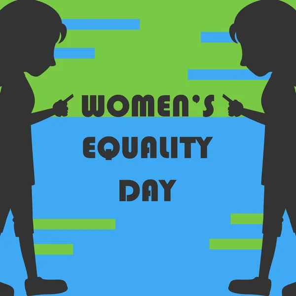 Kadınların eşitlik günü sloganı, tipografi grafik tasarımı, vektör illüstrasyonu, tişört, arka plan, web arkaplan, poster ve daha fazlası için.