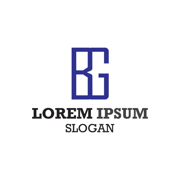 Şirket logonuz için vektör tasarım unsurları, bg harfi logosu. Modern logo tasarımı, şirket şablonu. bg monogram logosu.