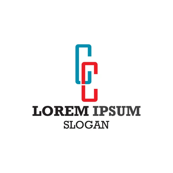 Şirket logonuz için vektör tasarım unsurları, c harfi logosu. Modern logo tasarımı, şirket şablonu. cc monogram logosu.