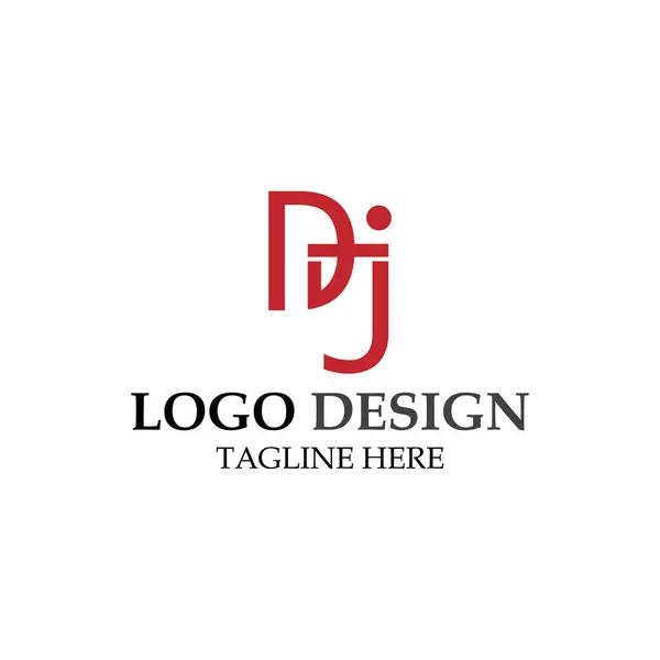 Şirket logonuz için vektör tasarım unsurları, dj harfi logosu. Modern logo tasarımı, şirket şablonu. dj monogram logosu.