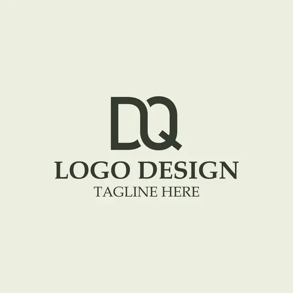 Şirket logonuz için vektör tasarım unsurları, DQ harfi logosu. Modern logo tasarımı, şirket şablonu. dq monogram logosu.
