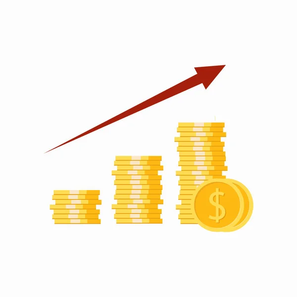 Illustratie Vektor Grafiek Van Geld Investering Grafiek Perfect Voor Bedrijven — Stockvector