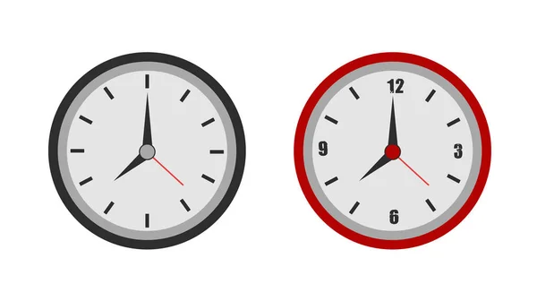 Uhr Symbol Flachen Stil Timer Auf Farbigem Hintergrund Vektordesign Element — Stockvektor