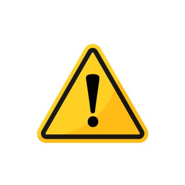 Beyaz arkaplanda izole edilmiş yüksek voltaj tehlikesi uyarısı