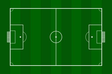 Vector green soccer field or football field