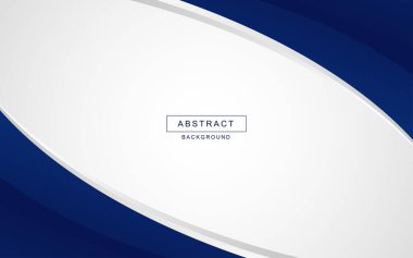 Vektör modern mavi iş sunum şablonu