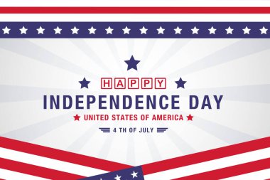 Vektör 4 Temmuz Amerika 'nın bağımsızlık günü vatanseverlik geçmişi