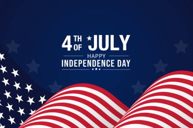 Vektör illüstrasyon 4 Temmuz Amerika 'nın bağımsızlık günü geçmişi