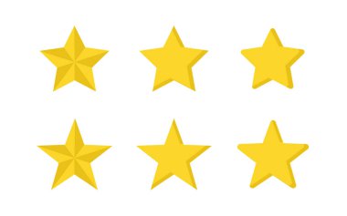 Vektör düz yıldız koleksiyonu