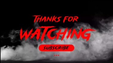 Korku Temalı Arıza Metin Animasyonu. İzlediğiniz için teşekkürler. Outro Video için en iyisi. 4k video canlandırması.