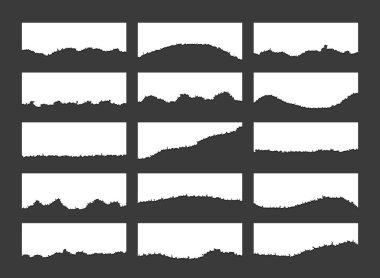 Yırtık kağıt sayfa vektör illüstrasyonunun koleksiyonu