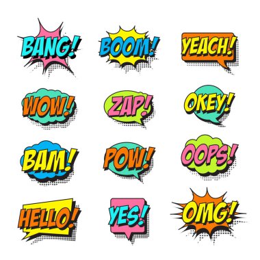 Comic speech bubble vector editable
