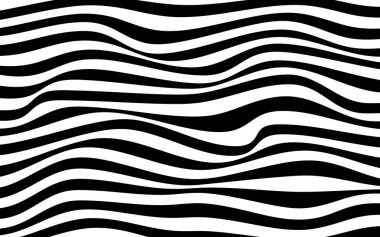 70 'lerin havalı hippi geçmişleri. Dalgalar, girdaplar, girdaplar. Eski moda psikedelik tarzında çarpık ve çarpık vektör dokusu.