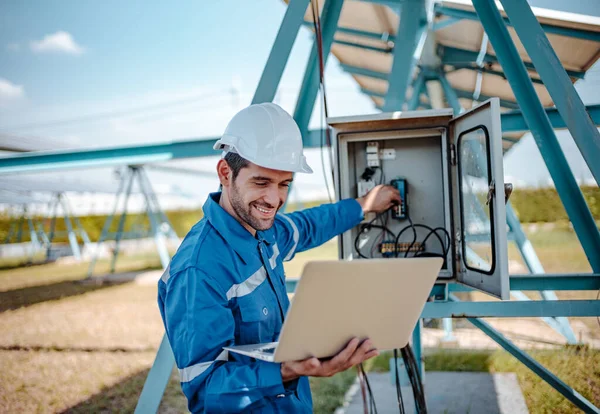 Solar electric installer and practitioner inspect electrical systems for appropriate wiring, polarity, grounding, and termination reliability. Following and adhering to safety protocols and procedures