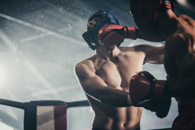 Boksör yumruk kombinasyonları kullanır, yumruk, kroşe, aparkat, çapraz, salıncak, düz. Halatlarla ve nakavtla rakip olmak için yaklaşıyoruz. Boks şampiyonları boks ringini kazanıyor.