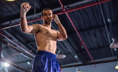 Ringdeki bir boksörün portresi, her rauntta atletik yetenekler sergiliyor. Zafer savaşında tutarlı bir kararlılık ve yetenek göstererek şampiyonluk unvanı için çabalıyor..