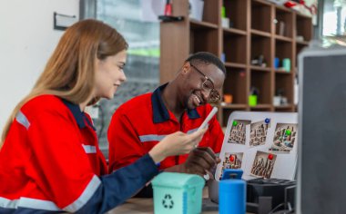 Mühendisler geri dönüşümlü 3D basılı ürünün prototipini tartıştılar, geri dönüşüm sembollü küçük yeşil çöp kutusunu sergilediler. Çevre dostu yenilik, işbirliği ve sürdürülebilir ürün geliştirme üzerinde duruldu