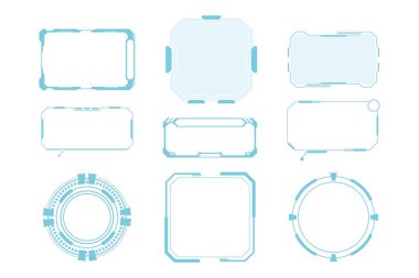 Futuristic UI Tab Shape Vector